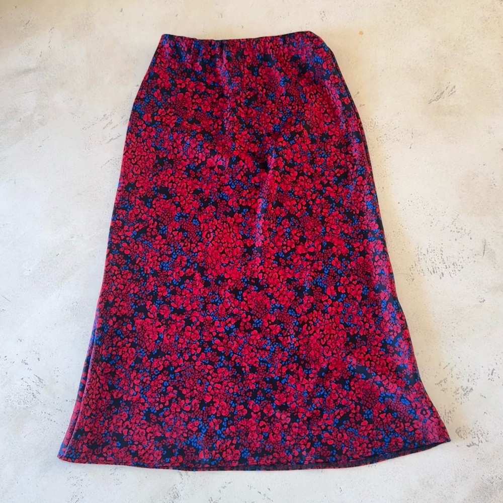 Kookai Floral Midi Skirt